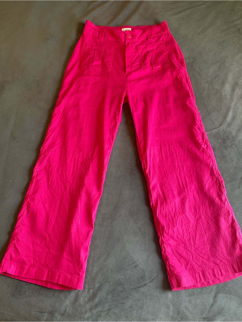Nicole Miller New York Wide-Leg High-Rise Pants in Vibrant Fuchsia - Picture 2 of 12